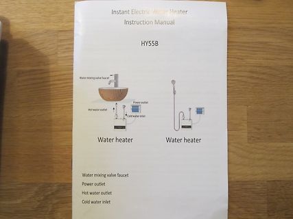 Bedienungsanleitung eines elektrischen Durchlauferhitzers