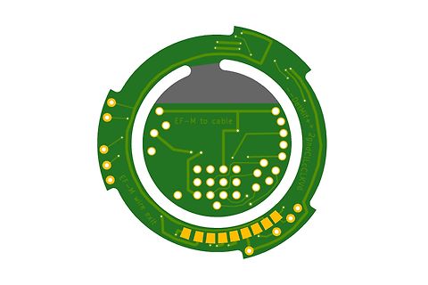 PCB-Layout einer kreisförmigen Leiterplatte