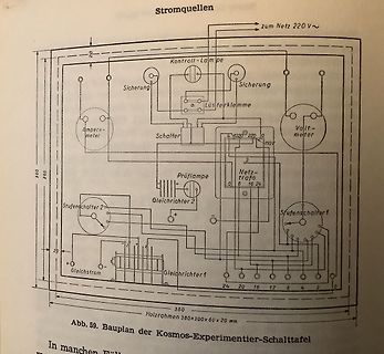 Schaltplan einer Kosmos-Experimentier-Schalttafel