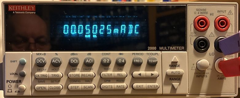 Keithley 2000 Multimeter Display