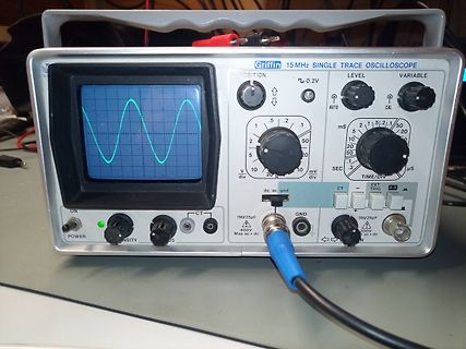 Griffin 15 MHz Single Trace Oszilloskop mit Sinuswelle