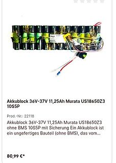 Akkublock aus Lithium-Ionen-Zellen
