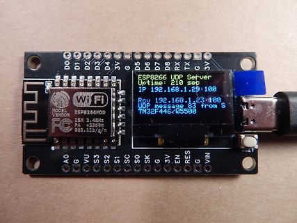 ESP8266 UDP Server mit OLED Display