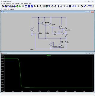 LTspice Schaltplan und Transientenanalyse