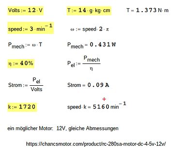 Berechnungen für einen DC-Motor