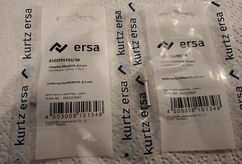 Verpackung von Ersa Lötspitzen
