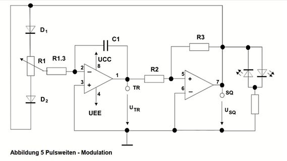 Schaltplan einer Pulsweitenmodulation