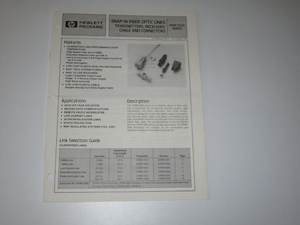 Datenblatt HP Snap-in Fiber Optic Links