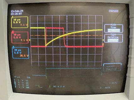 Oszilloskop-Display mit Signalverlauf