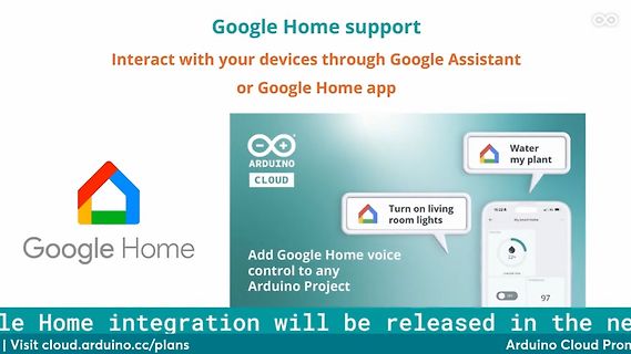 Werbegrafik zur Google Home Integration mit Arduino Cloud