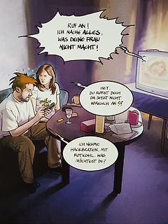 Comic mit Sprechblasen