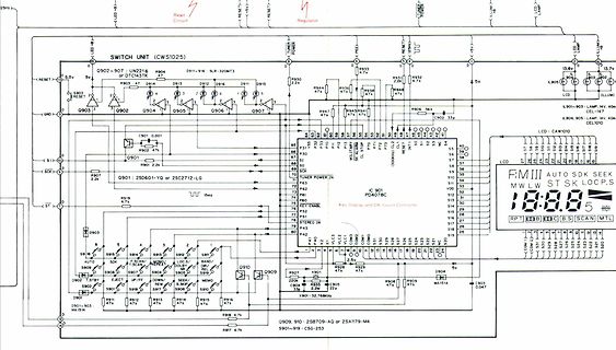 Elektronischer Schaltplan mit LCD-Ansteuerung