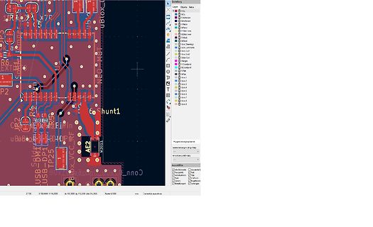 CAD-Ansicht eines Leiterplatten-Layouts