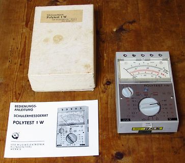 Schülermessgerät Polytest 1 W mit Originalverpackung und Anleitung
