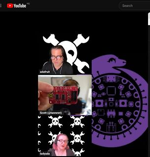 YouTube-Video mit Personen und einer roten Leiterplatte