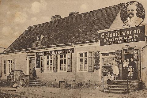 Historische Postkarte eines Gasthofes