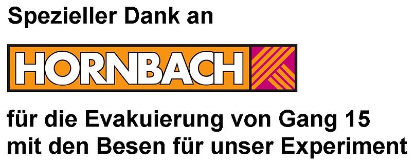 Textbild mit Hornbach-Logo und Dankesnachricht