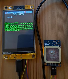 GPS-Modul mit Display und NMEA-Daten