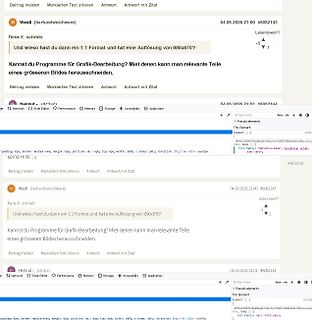 Forenbeitrag über Bildformate und Auflösung