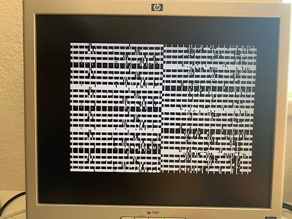 Abfotografierter Computerbildschirm mit digitalem Muster