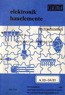 Titelblatt einer Publikation über Elektronikbauelemente