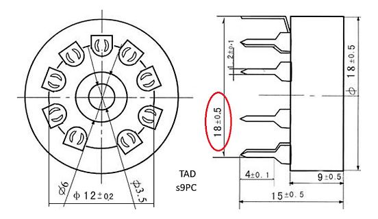 Technische Zeichnung eines Steckers