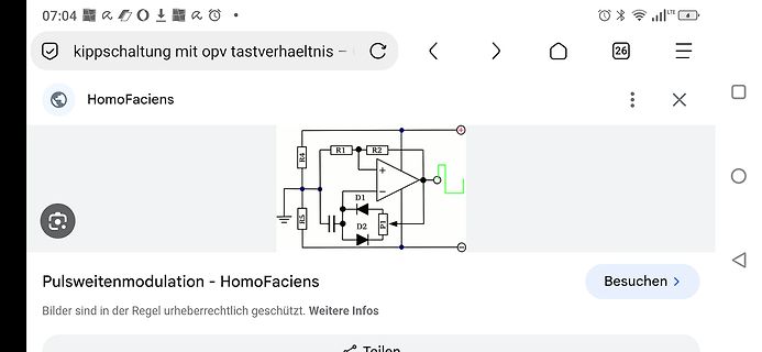 Screenshot einer Webseite mit Schaltplan