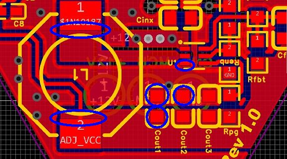 Ausschnitt eines PCB-Layouts