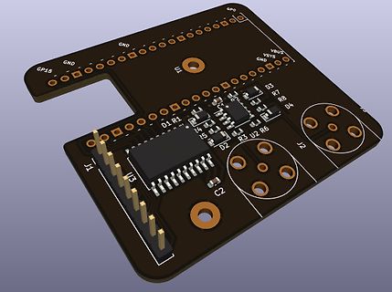 3D-CAD-Ansicht eines Leiterplatten-Layouts