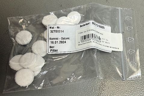 Filter in Plastikverpackung