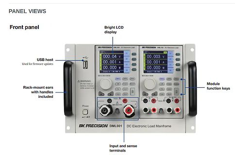Datenblatt Ansicht Frontpanel BK Precision DML001