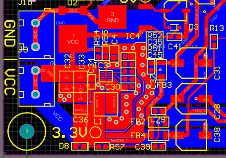 PCB-Layout einer Leiterplatte