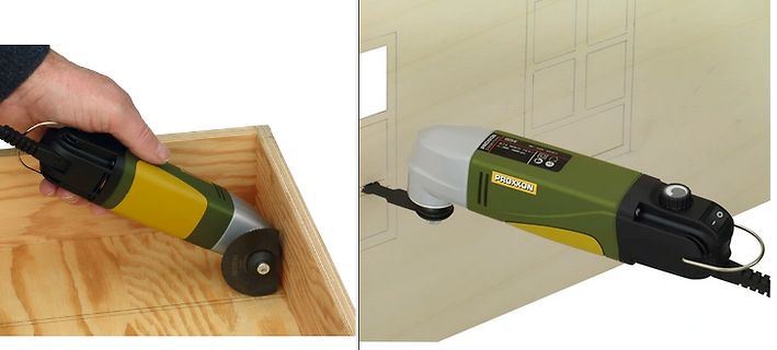Proxxon Multitool bei der Holzbearbeitung