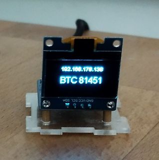 OLED Display mit IP-Adresse und Bitcoin Kurs