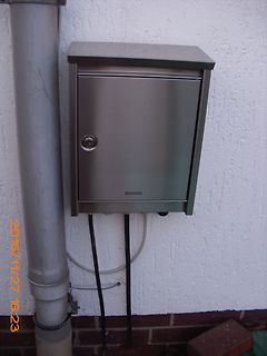 Metallkasten an einer Hauswand