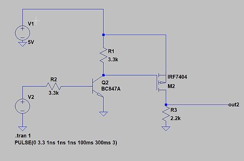Schaltplan mit Transistor und MOSFET