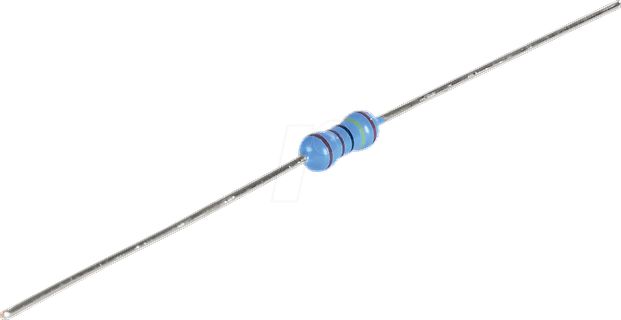 Blauer Widerstand mit Metallbeinen