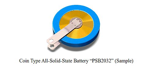 Coin Type All-Solid-State Battery PSB2032