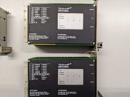 Schroff Switchpac Netzteil-Beschriftungen