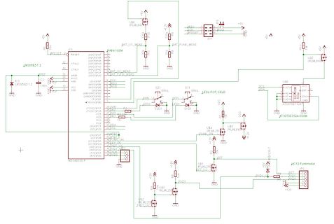 Schaltplan mit Mikrocontroller und MOSFETs