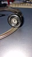 Nahaufnahme eines Steckers oder Anschlusses an einem Kabel