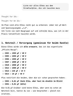 Liste von Elektrolytkondensatoren zum Austausch