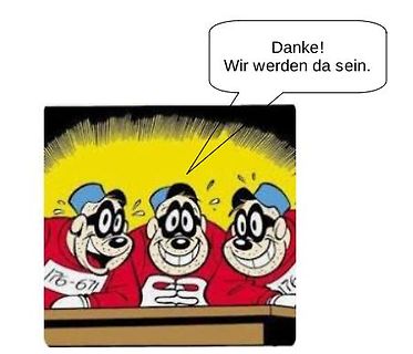 Comic-Zeichnung mit Sprechblase