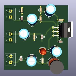 CAD-Ansicht eines Leiterplatten-Layouts