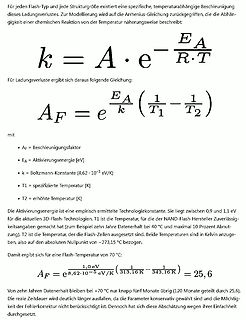 Mathematische Herleitung des Ladungsverlusts bei Flash-Speichern