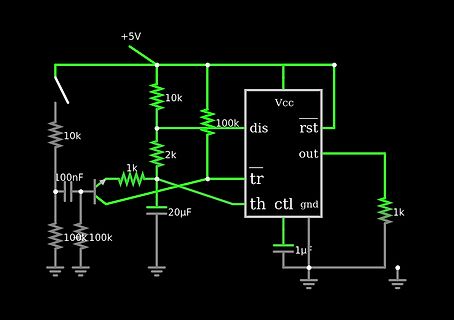 Schaltplan eines elektronischen Schaltung mit IC