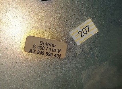 Typenschild eines Geräts