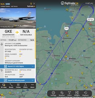Flightradar24 Flugverfolgung K35R