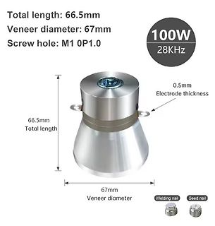 Produktspezifikationen eines Ultraschall-Schweißkopfes