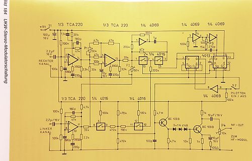 Schaltplan einer UKW-Stereo-Modulationsschaltung